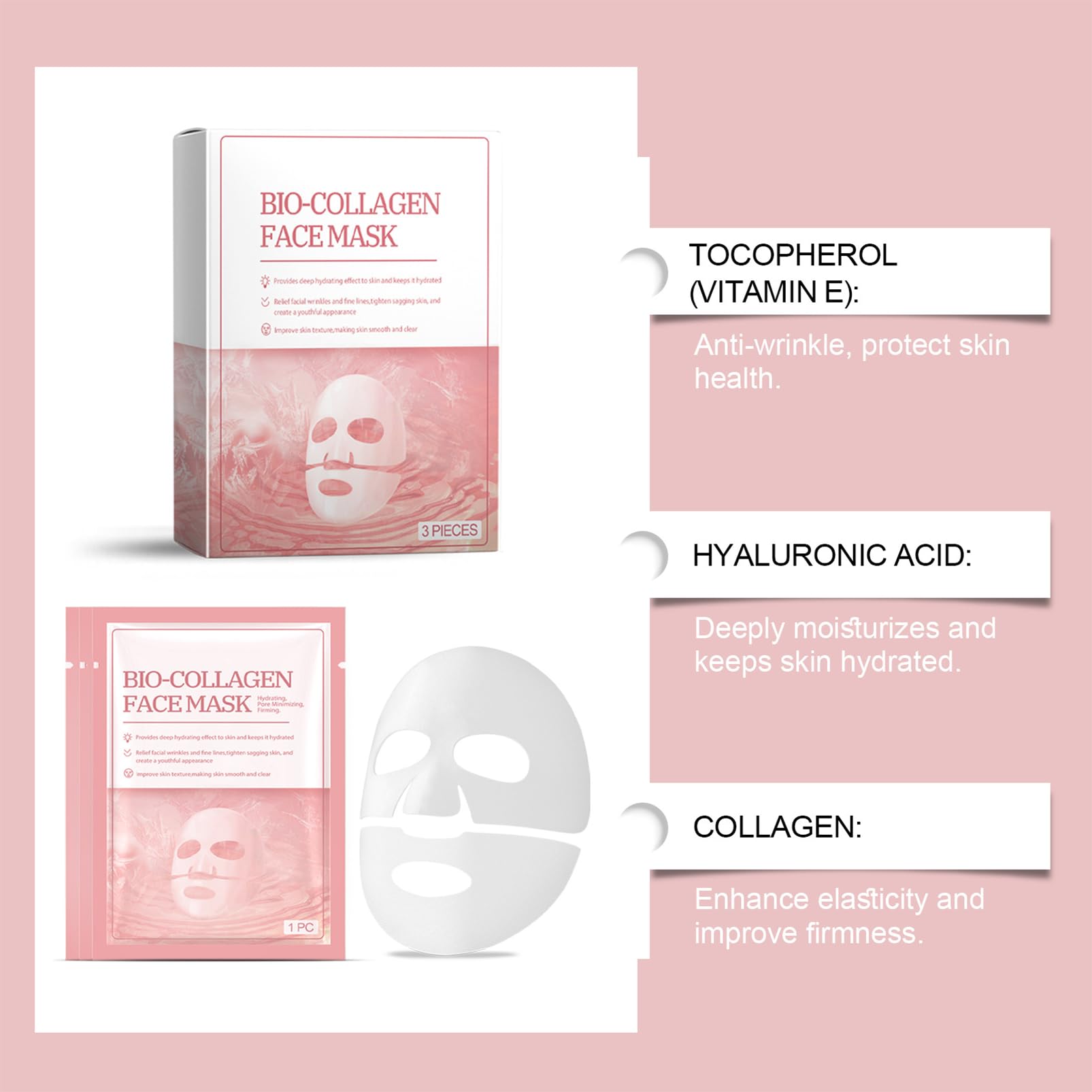 Biodance Collagen Mask, Biodance Collagen Mask Overnight Real Deep Bio Collagen Face Mask Collagen Mask Overnight Overnight Face Mask Mask for Face Skin Care (3PCS) - Image 4
