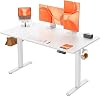 ErGear Electric Standing Desk Height Adjustable 140 x 70cm, Sit Stand Desk with 4 Memory Smart Pannel, Home Office Desk with Splice Board