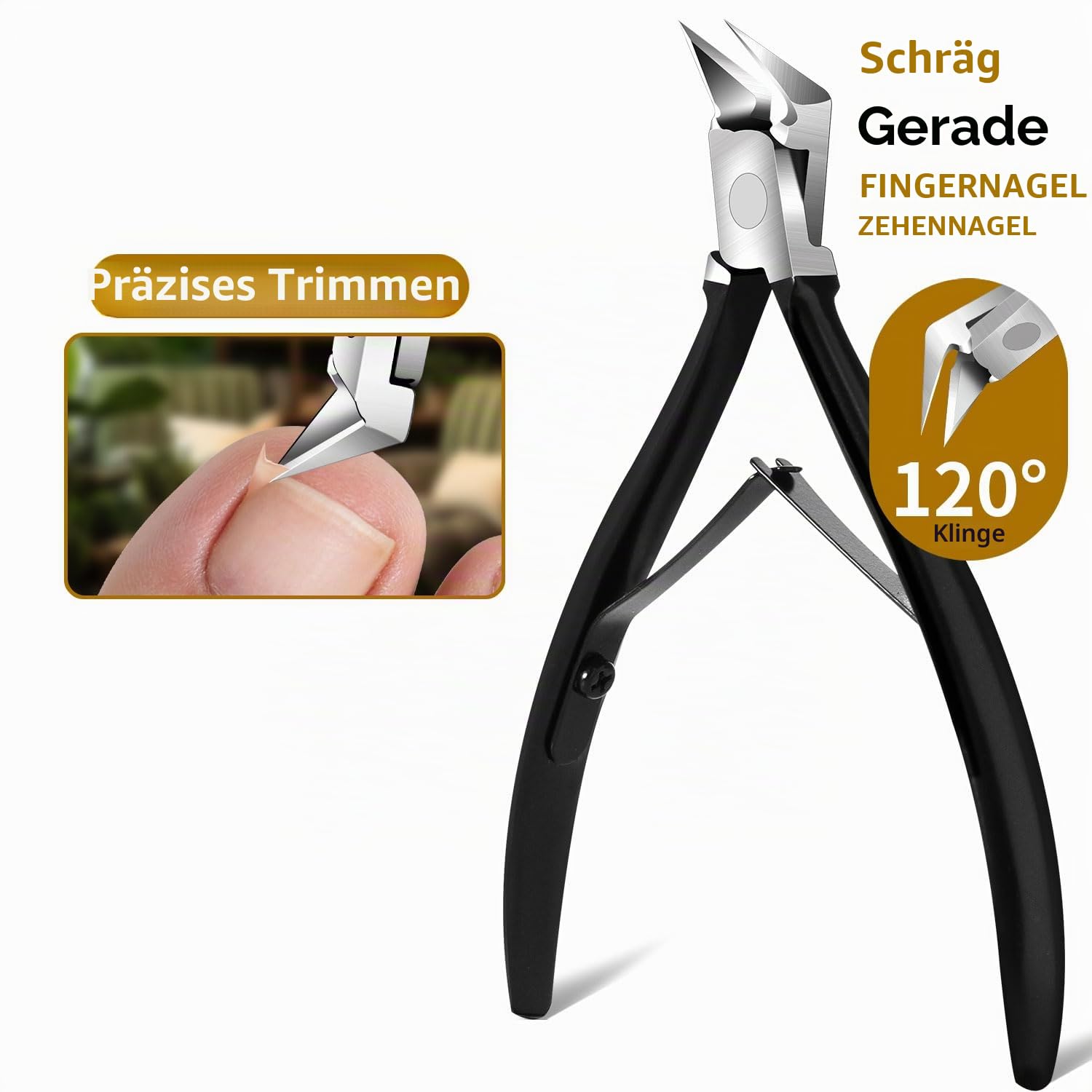 EBEWANLI Eingewachsene Zehennägel Set, 6-teilig Pediküre Set für Fussnägel | Edelstahl, Fusspflege Set Professionell für Eingewachsene Nägel, Gerade Nagelschere Fussnägel, Gebogene Nagelknipser