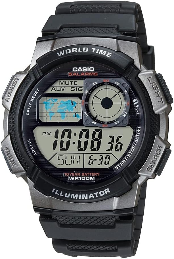 Casio Youth Series Digital Black Dial Men's Watch - AE-1000W-1BVDF(D081)