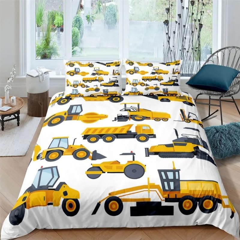 Funda nórdica amarilla de caricatura infantil para decorar habitaciones de niños