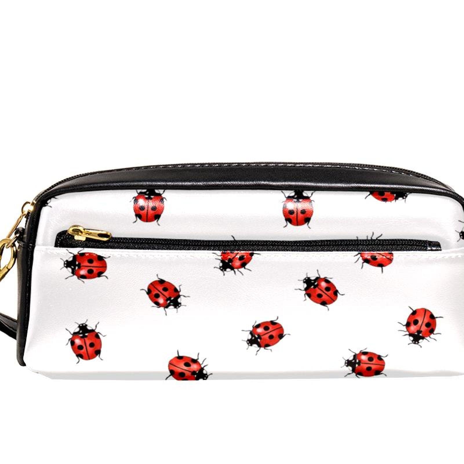 Trousse à Crayons En PVC à Pois Noirs Et Blancs - Fermeture éclair - Taille 21x5,5x5,9 Cm - Pour école, Bureau, Maquillage