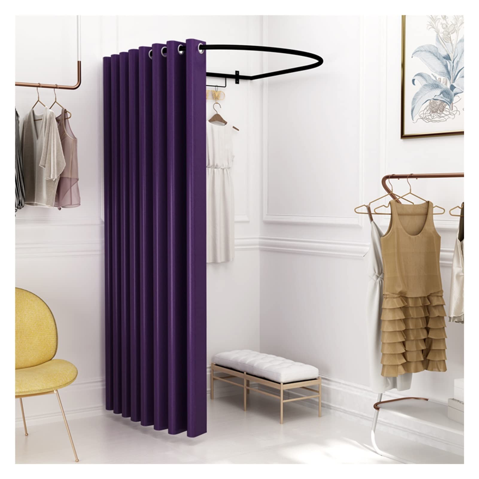 Séparateur de vestiaire autoportant cabine douche amovible