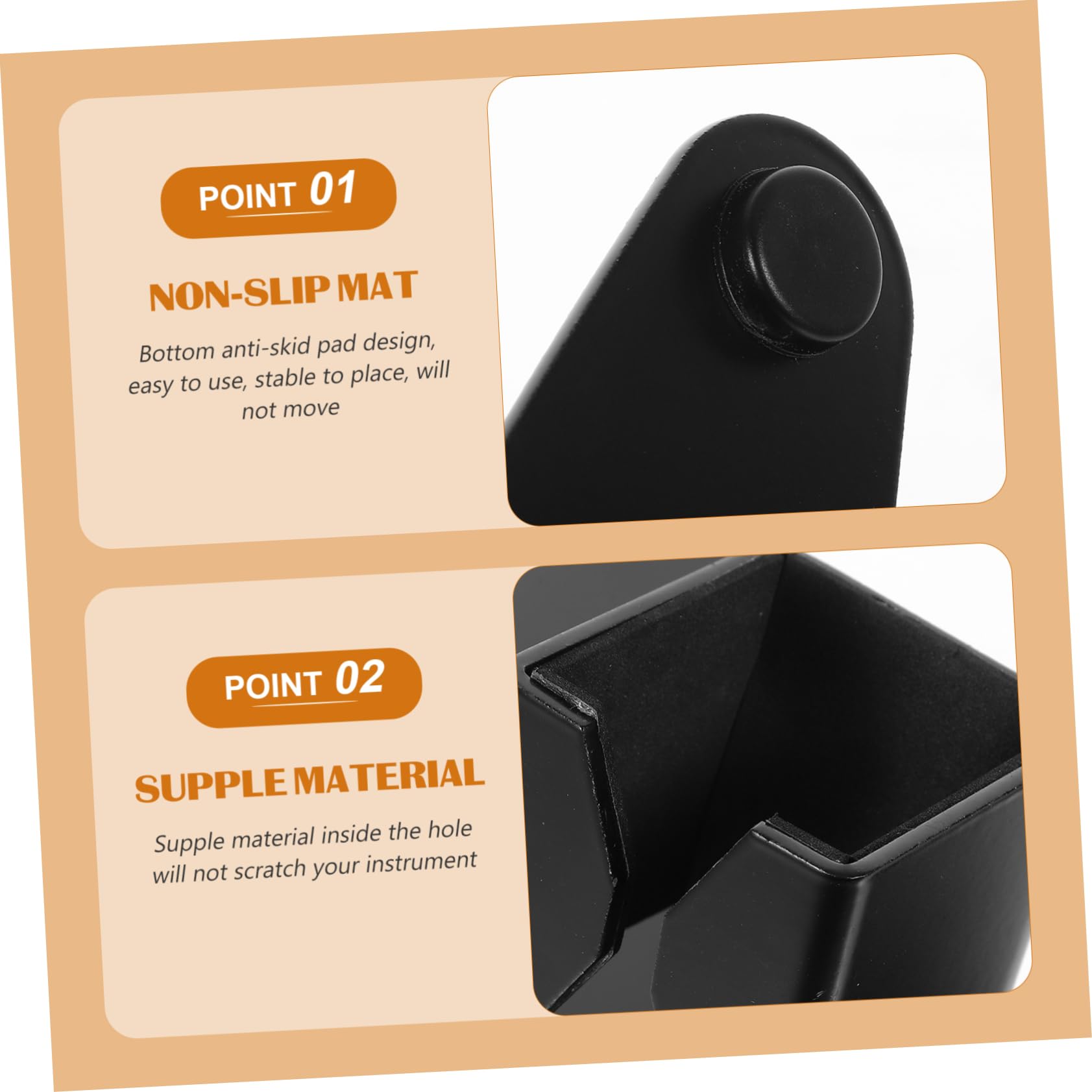 Support pour Instrument à Vent Numérique en Fer Noir | Forme Concave Ronde, sans Bavure, Rangement Facile à Poser, Usage Maison et Présentoir de Bureau