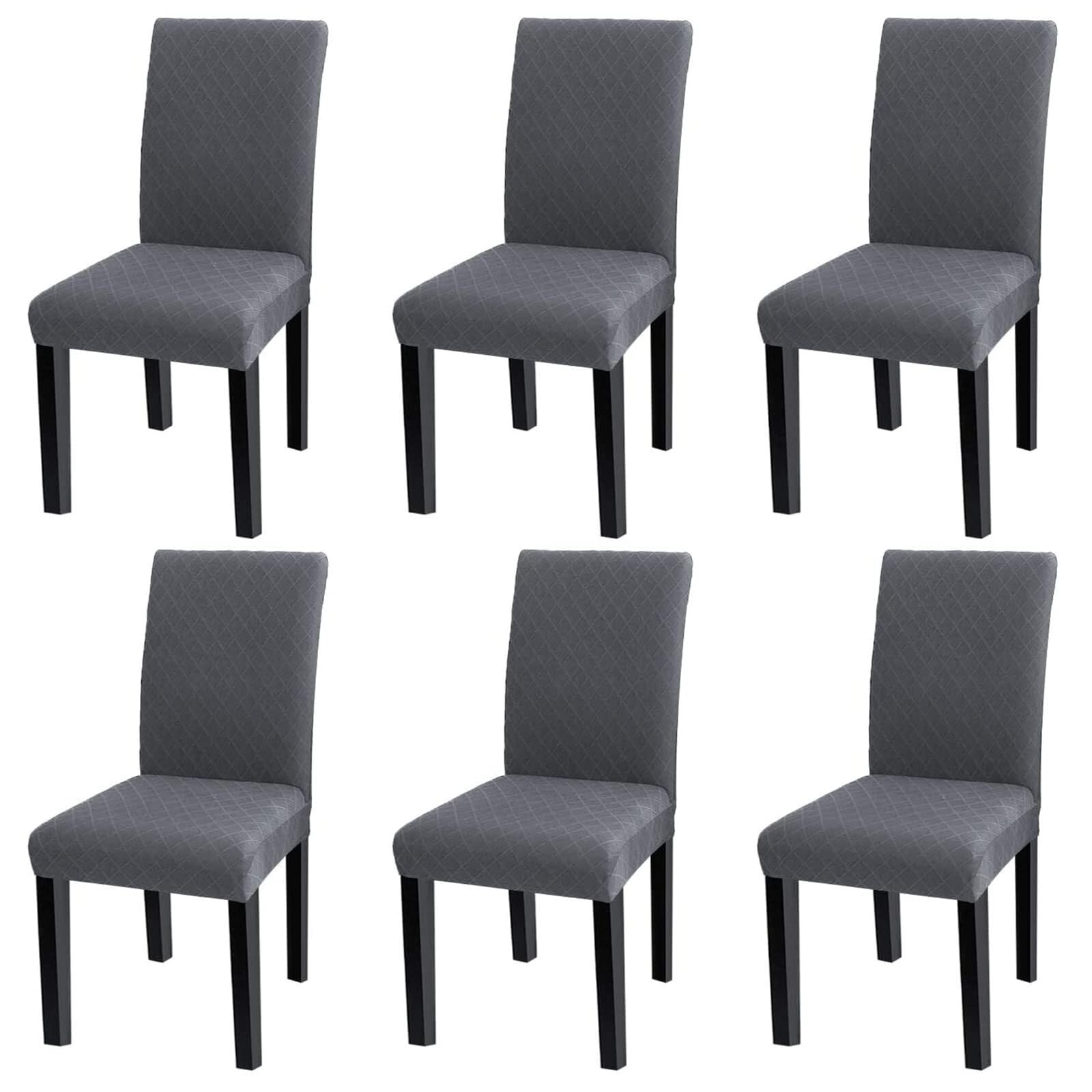 NMVAWIPT Stretch Parsons Dining Chair Covers, Removable Washable Elastic Slipcovers, For Restaurant, Hotel, Ceremony(#4,6pcs)