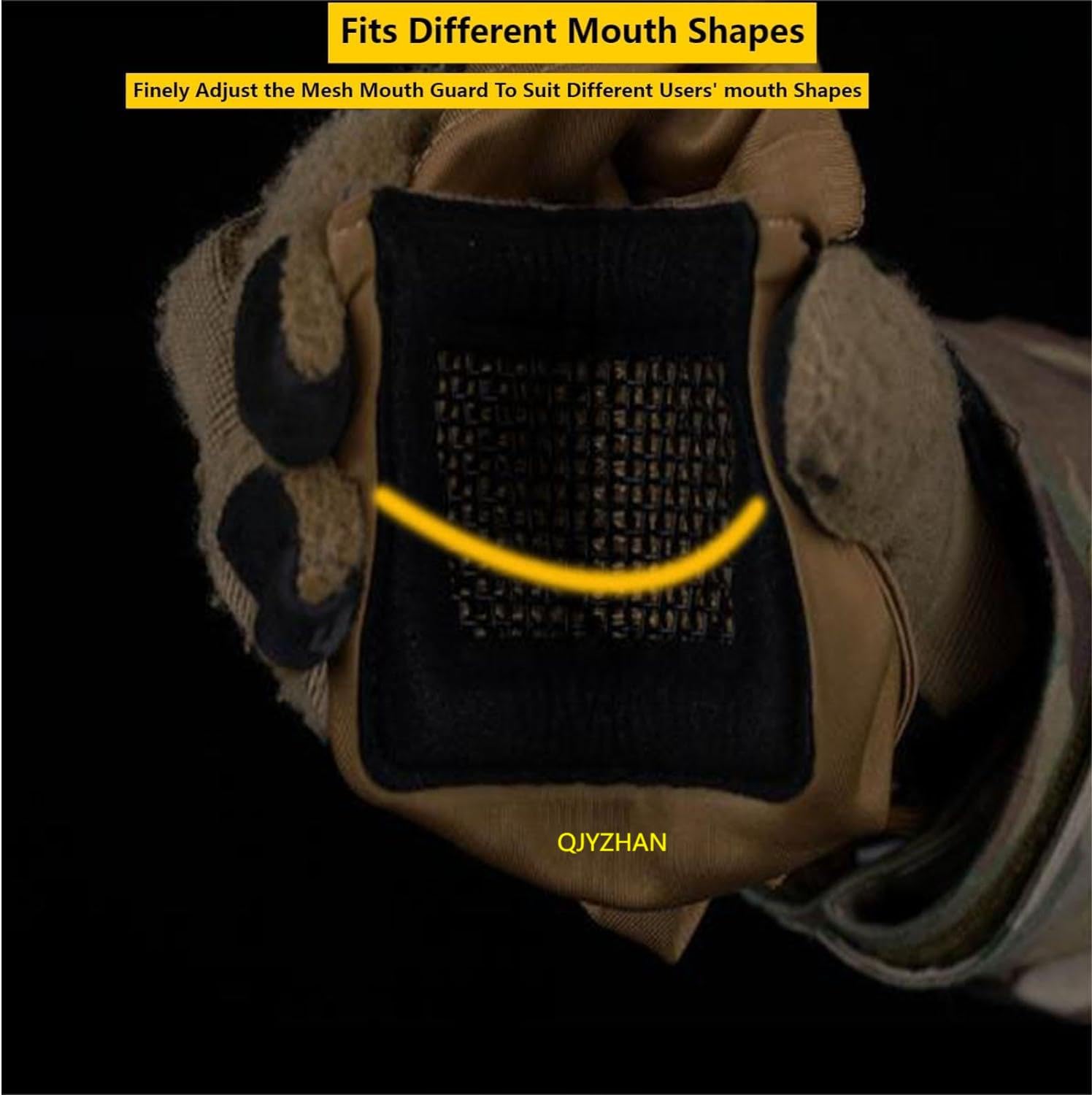 Mise A Niveau Balaclava Airsoft Mesh Mask, Tactical Airsoft Masque De Protection Totale du Visage Ninja Style Outdoor Guard Réglable Mesh Mask