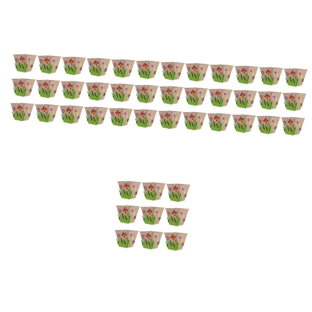 Pots de fleurs en pulpe de jardinage avec drainage et tasse de germination d'intérieur