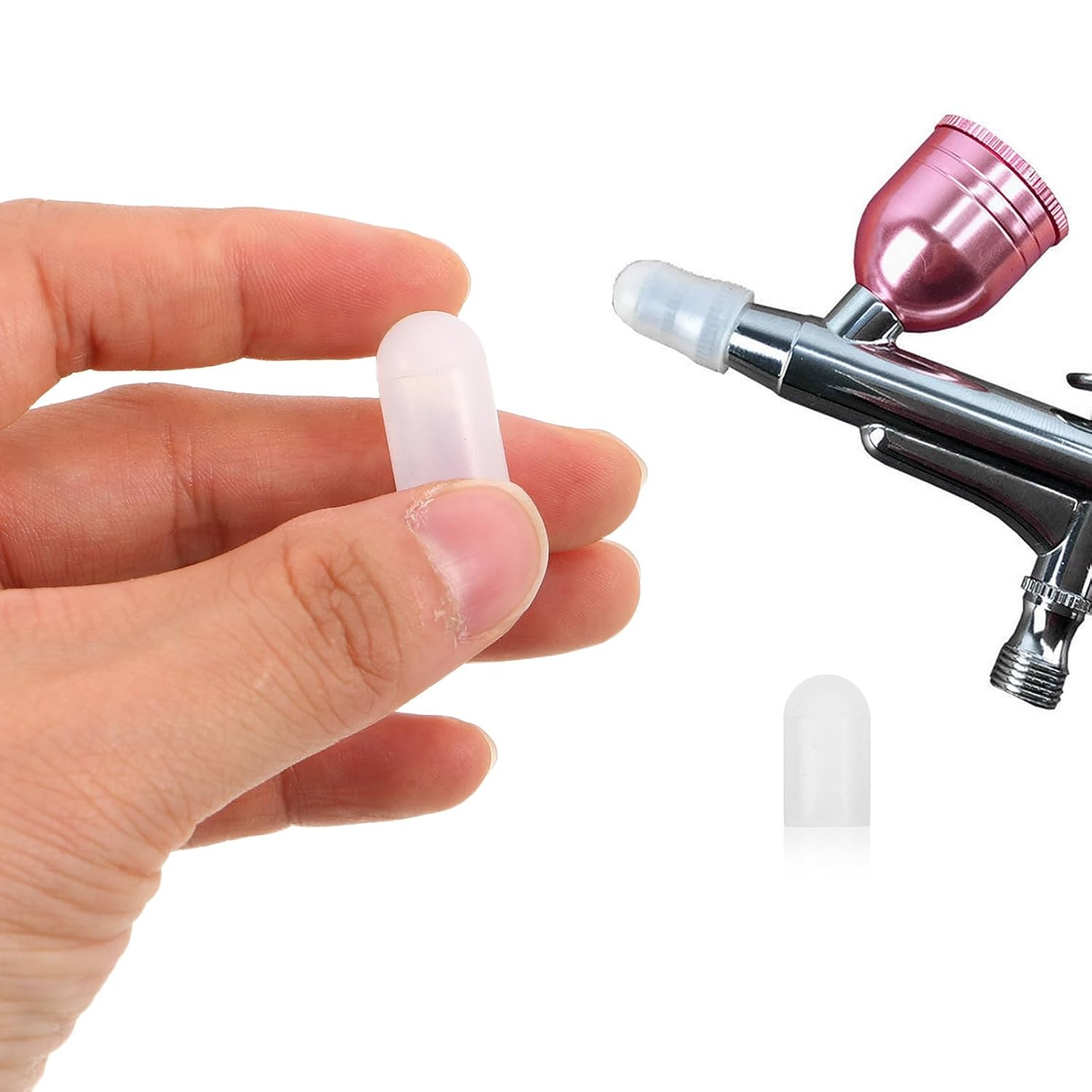 Airbrush Nozzle Safety Caps for Oxygen Airbrush - Universal plastic Protective Tools for Sprayer Repair, Facial Beauty Devices