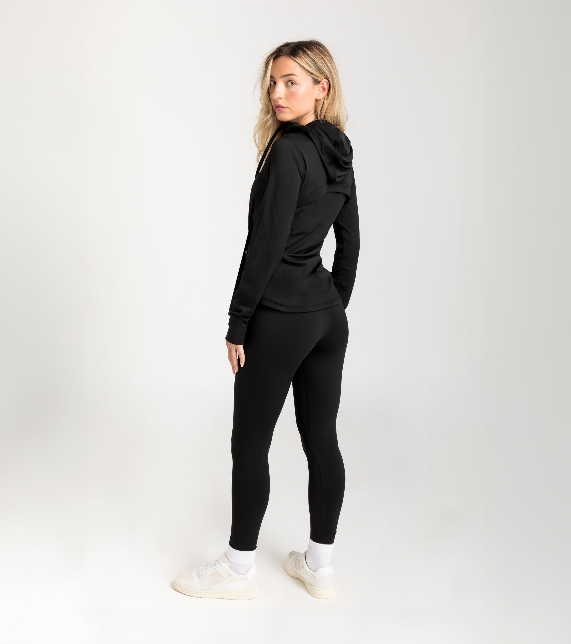Slim Fit Casual Full-Zip Hoodie Zip-up Hoodie Mujer (Pack de 1)