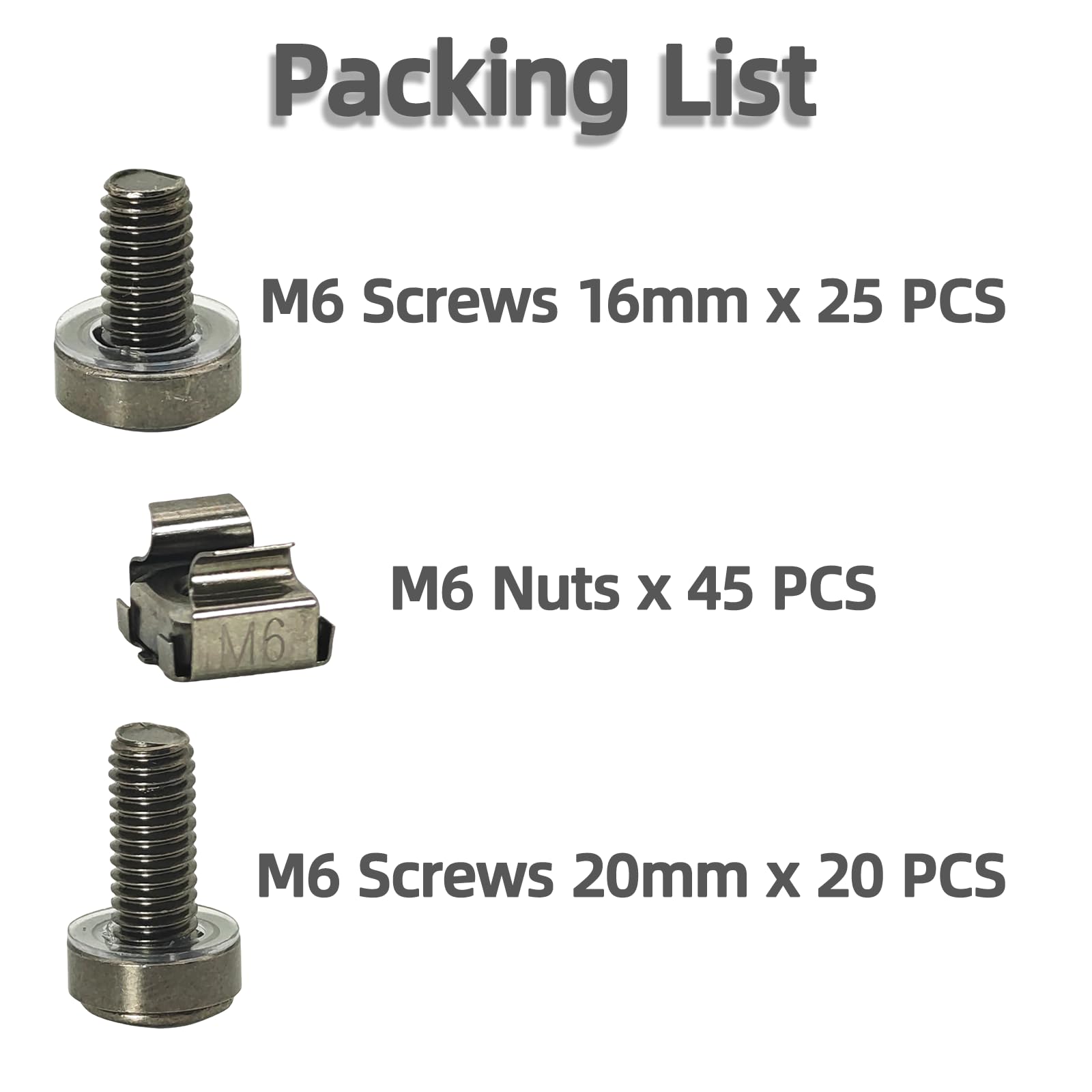 Amazon.co.jp: Zkupanx 45個パック M6 20mm サーバーラックネジと