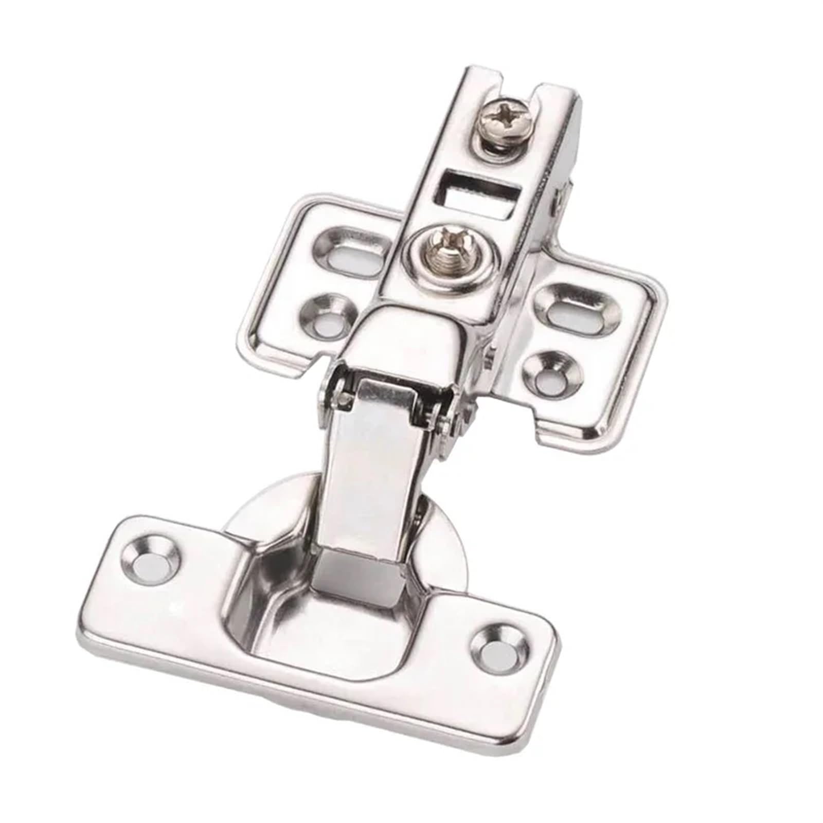 Mqfbnnp Half-Overlay Cabinet Door Hinge 10 Piece Hinges Stainless Steel Hydraulic Cabinet Door Hinge Damper Buffer Soft Quiet Closing For All Kitchen Cupboard Furniture(Half-Overlay)