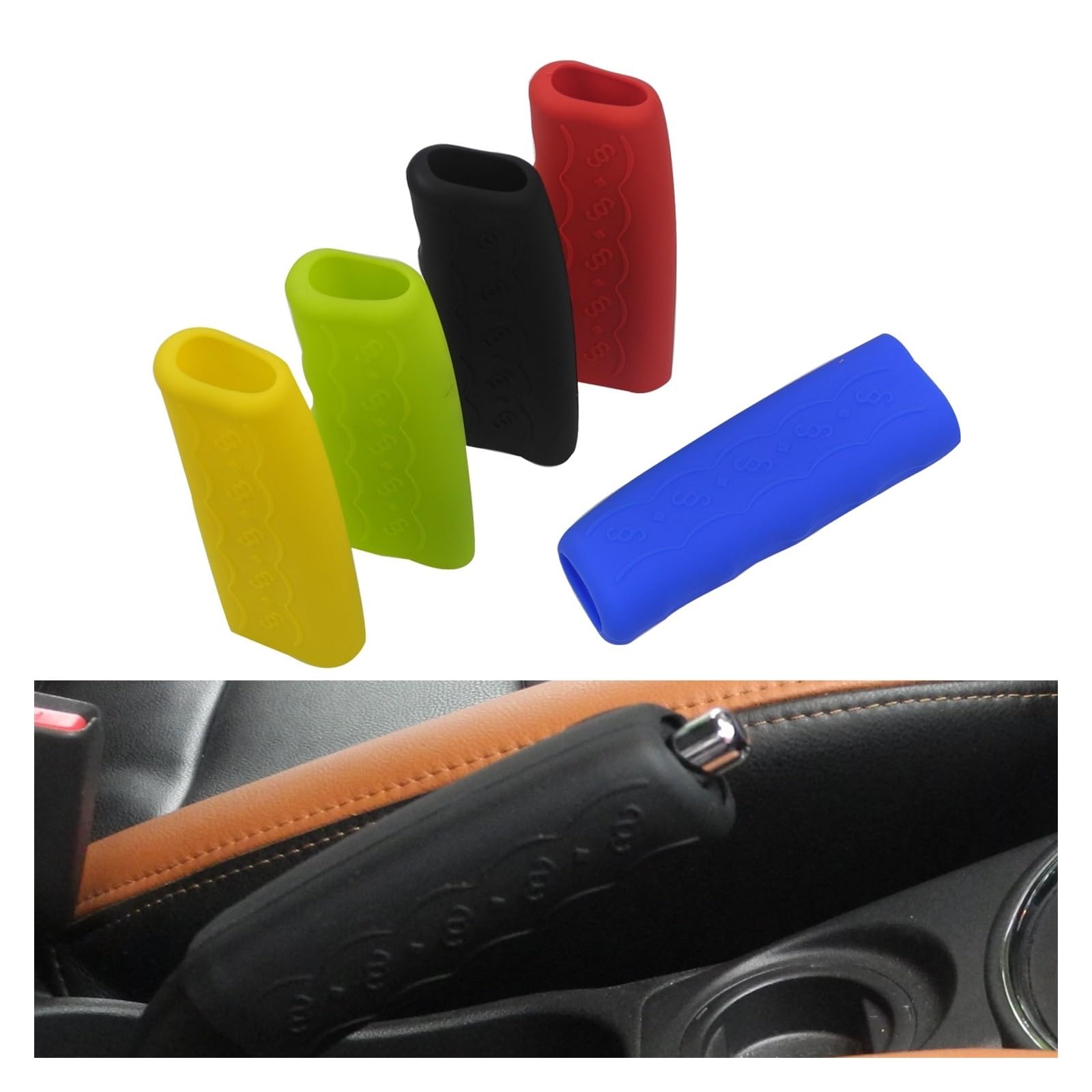 Xuanqingyi Store 10 teile/los Gel Fall Parkplatz Hand Brems Griffe Hülse Universal Dekoration Anti-slip Auto Handbremse Abdeckungen Hülse Silikon ( Color : Green )