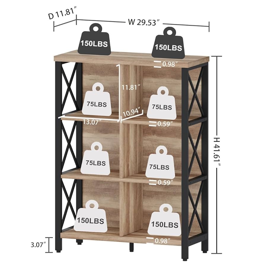 置物 TAKAHIRO 4ck138c Amazon.com: FATORRI 6 Cube Storage Organizer Shelf, Wood and