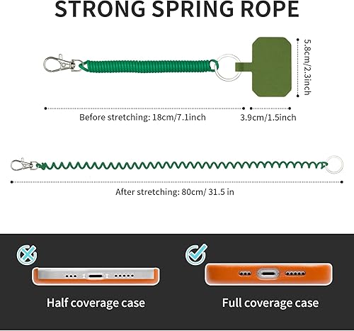 Miniatura 6 de HOTEMIA Cordón de seguridad antirrobo para teléfono con mosquetón, correa anticaída para esquí al aire libre, senderismo, ciclismo, pesca, escalada,
