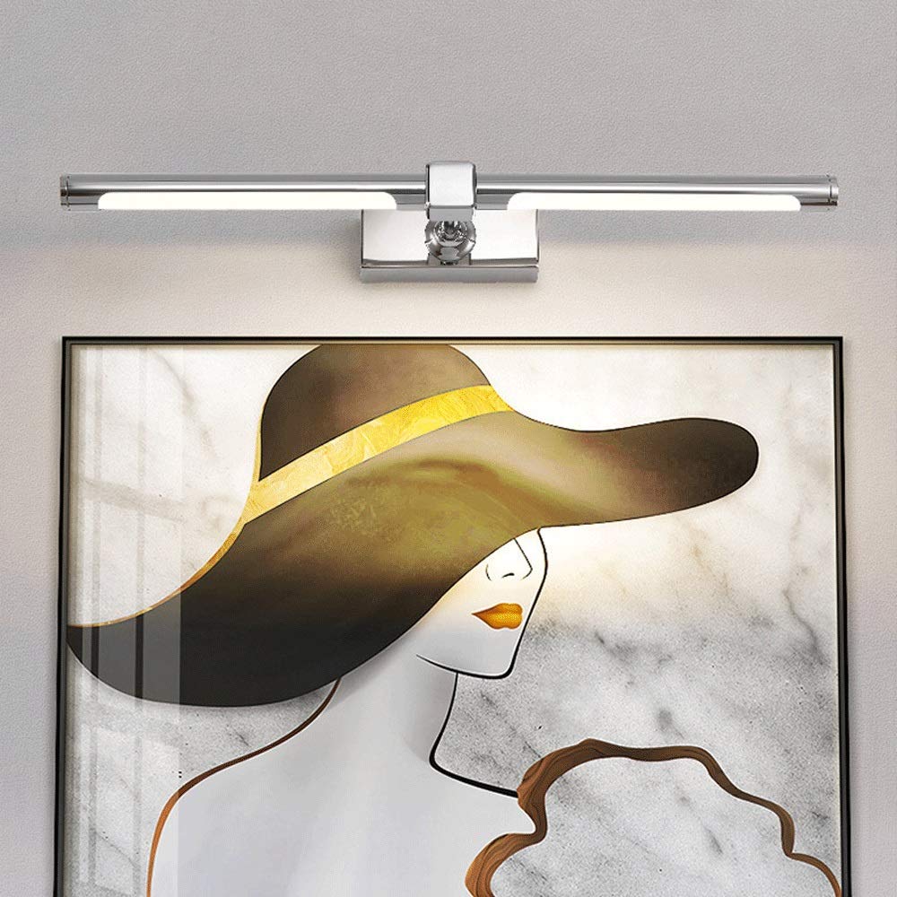 Luz espejo baño, luces espejo 9W LED sobre espejo Linterna pared baño Lámpara espejo maquillaje metal y acrílico, luz gabinete con espejo, iluminación pared espejo fácil instalación