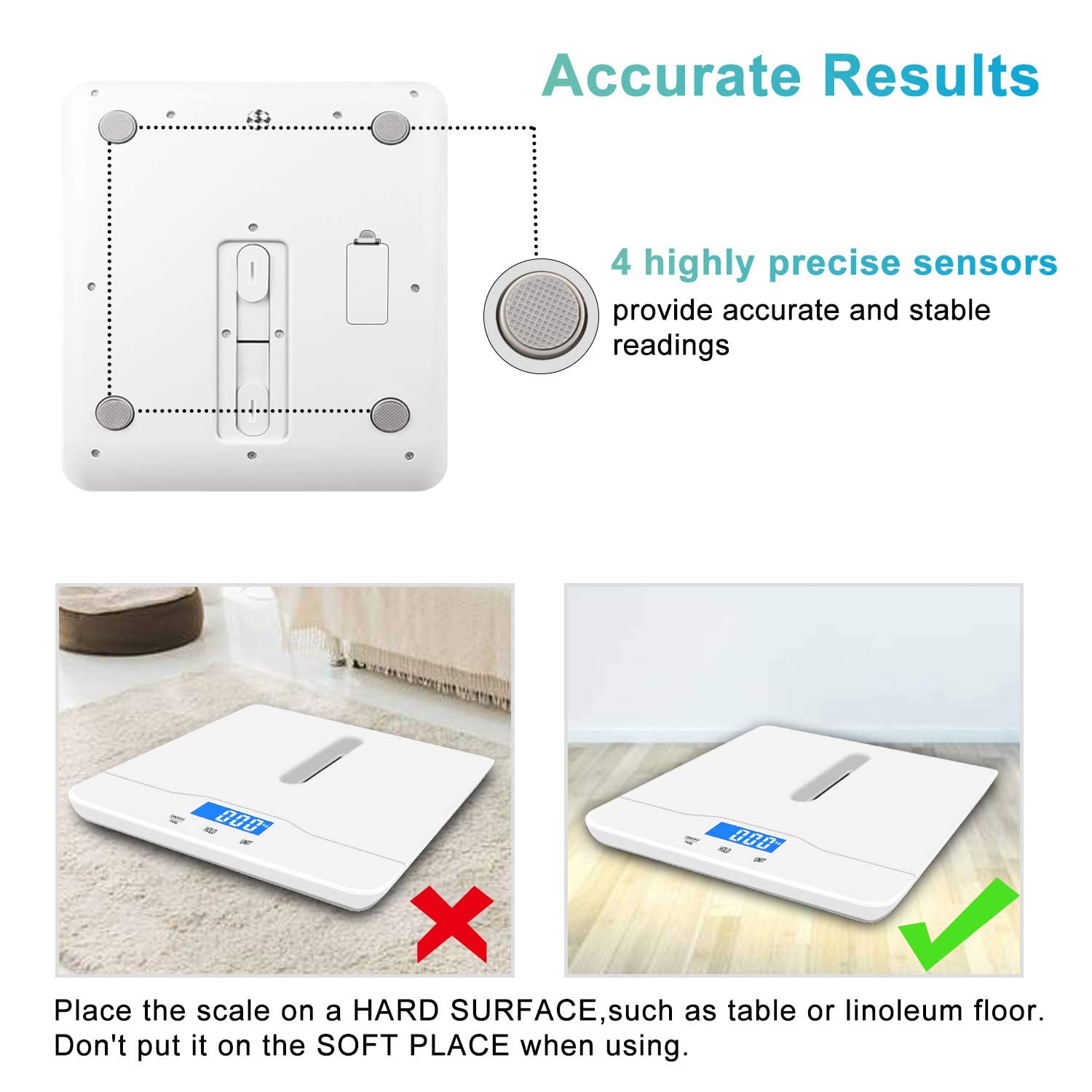 Digitale Haustierwaage, Babywaage, mit 3 Wiegemodi (kg/oz/lb), Max 220 lbs, Präzision bis zu 0.02lbs, Weiß