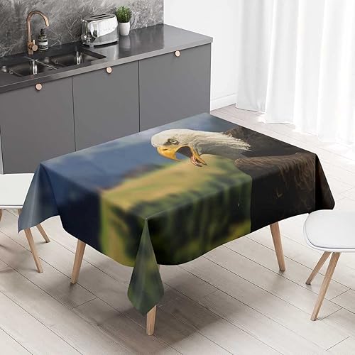 Animal Eagle Mantel rectangular para mesa para exteriores, impermeable, a prueba de polvo, 60 x 84 pulgadas