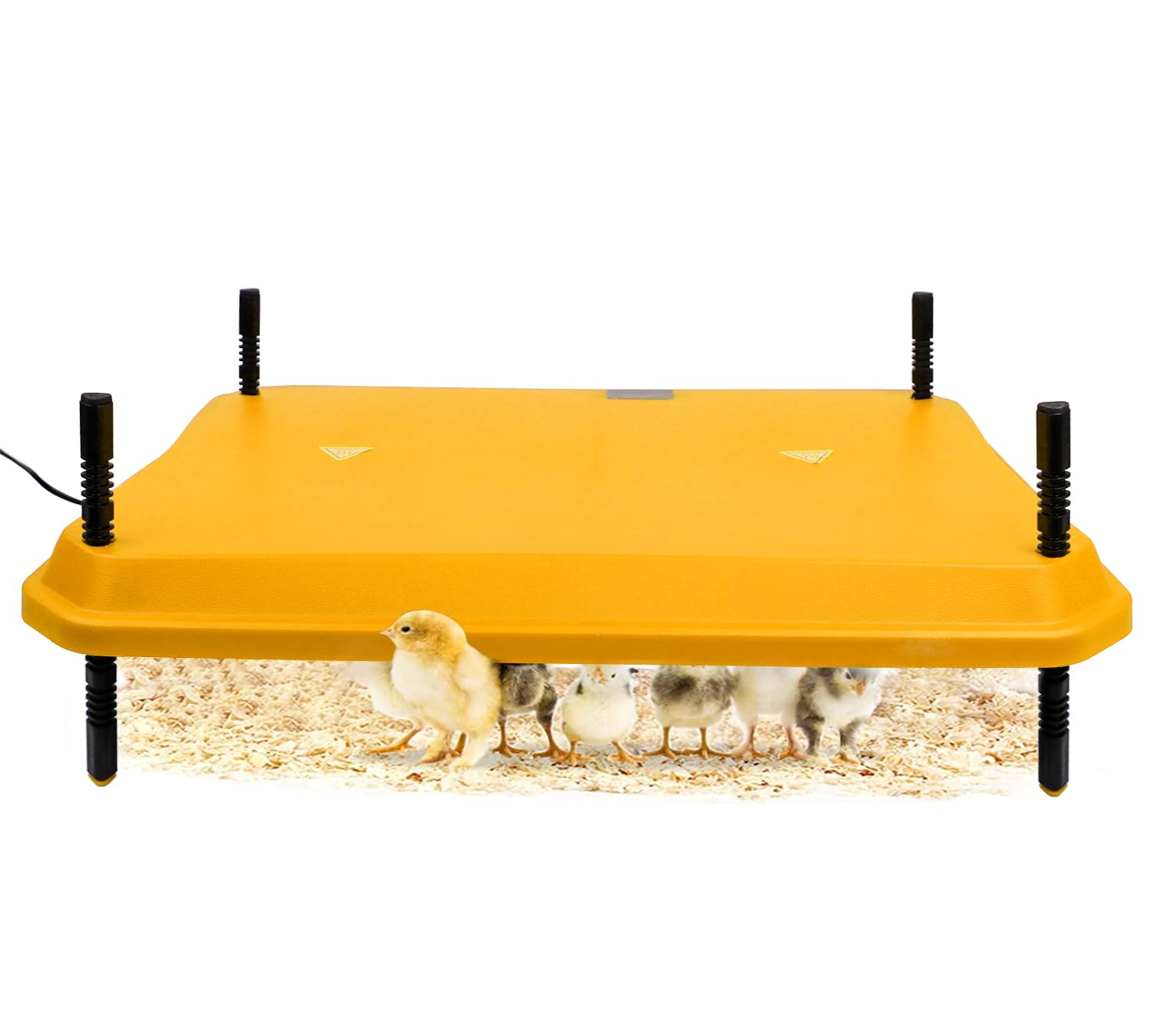 Chick Brooder Heating Plate, 23.6"x17.7"Chicken Brooder Heater with Adjustable Height for Baby Chick & Duckling, 30W Brooder Plate for Up to 50 Chick, Warm Like Mother Hen, Yellow