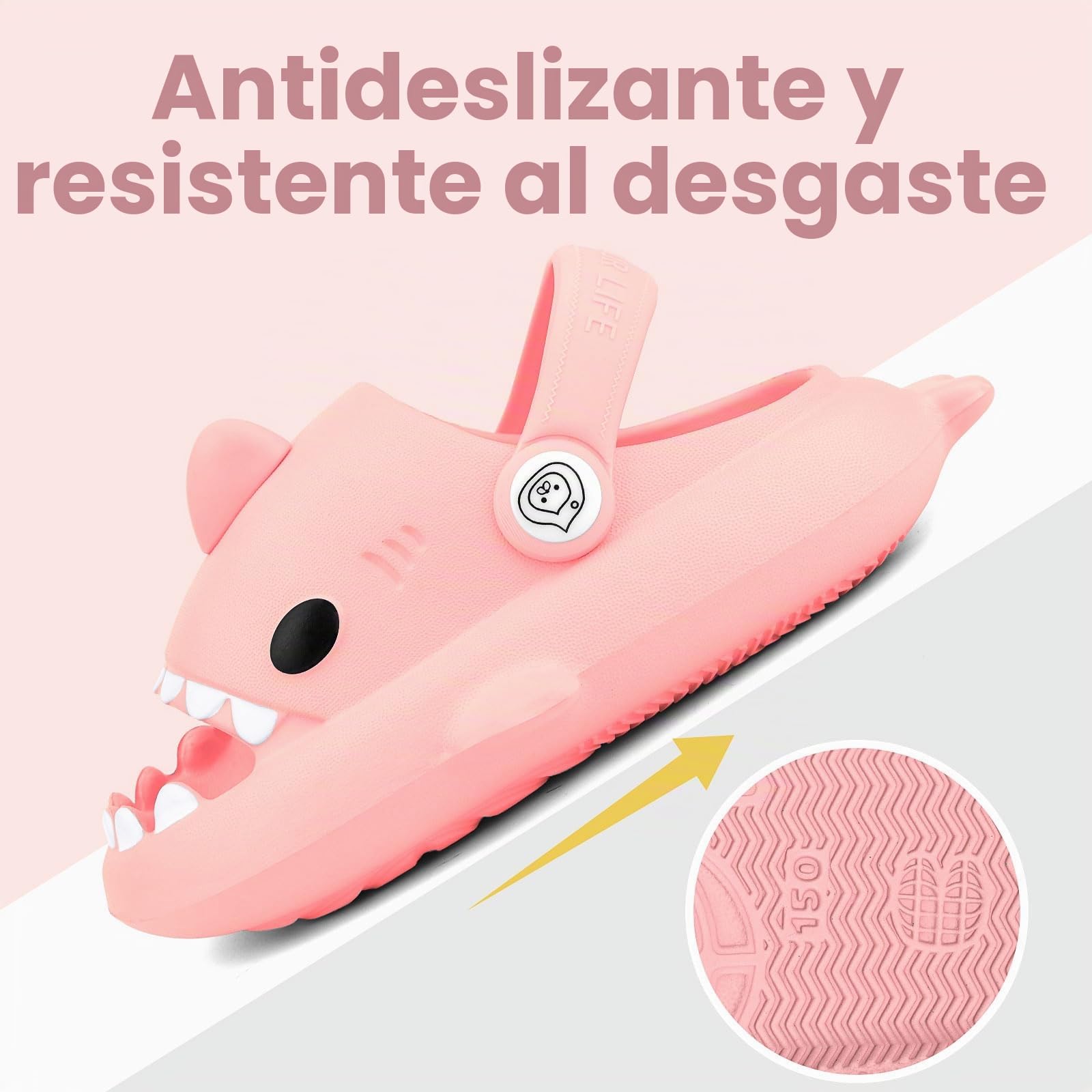 Chanclas Tiburón Niñas Chanclas de playa para niños Sandalias antideslizantes para piscina Chanclas de Verano Rosa Menta Verde Azul Gris Amarillo Verde Oscuro