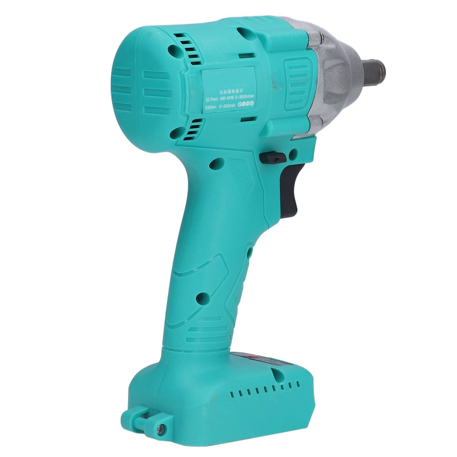 Llave de impacto eléctrica, inalámbrica, sin escobillas, carga de litio, kit de herramientas eléctricas profesionales, mandril de 1/2 pulgada para sitios de construcción,