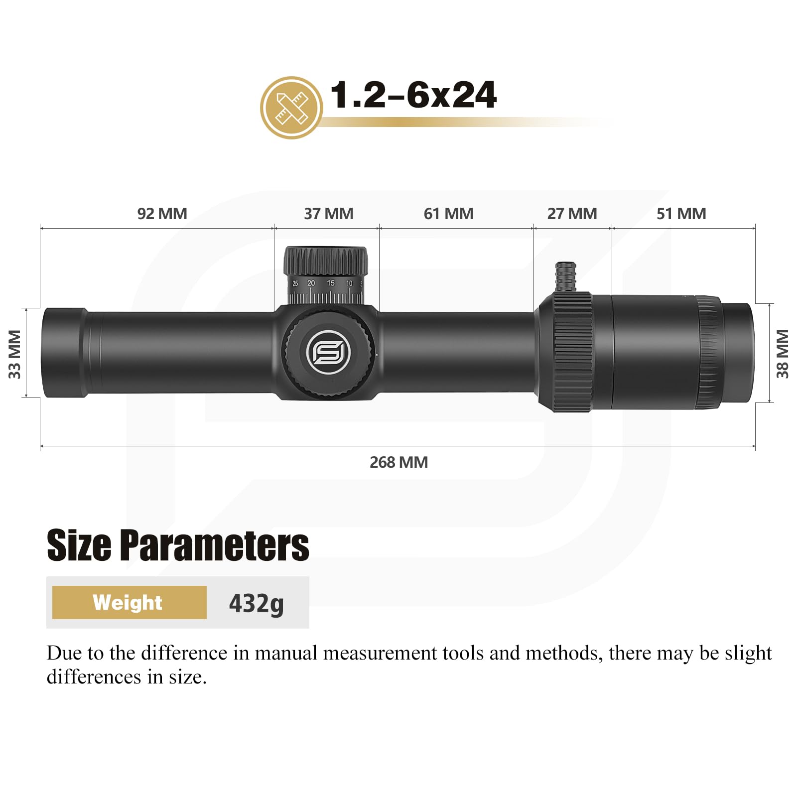 Amazon.co.jp: SPINA OPTICS ライフルスコープ WolfChase 1.2-6x24 FFP