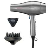PRO Speed Titanium Hair Dryer, Ionic Generator Eliminates Frizz, Powerful AC Motor with 6 Speed and Heat Settings for Fast Styling, Plus Diffuser and Concentrator for Unique Styles