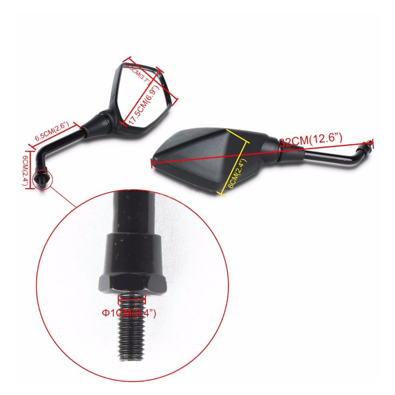 Motorfiets Zijspiegel Voor Kawasaki Z1000 Z900 Z800 Z750 Z650 Z400 Z300 Z250 Z125 Achteruitkijkspiegels Kits Draaien Verstelbaar