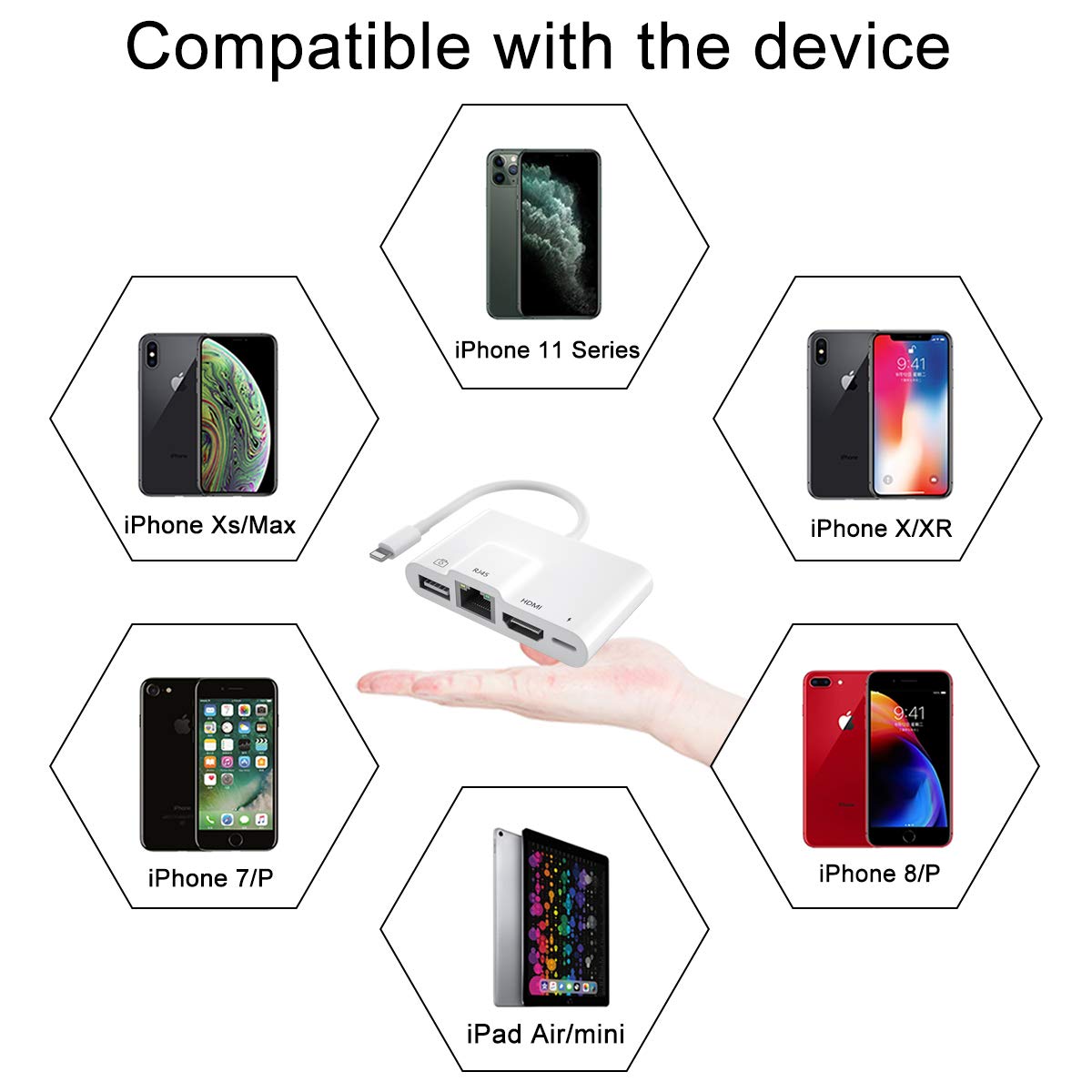 Adaptateur Ethernet RJ45 4 en 1