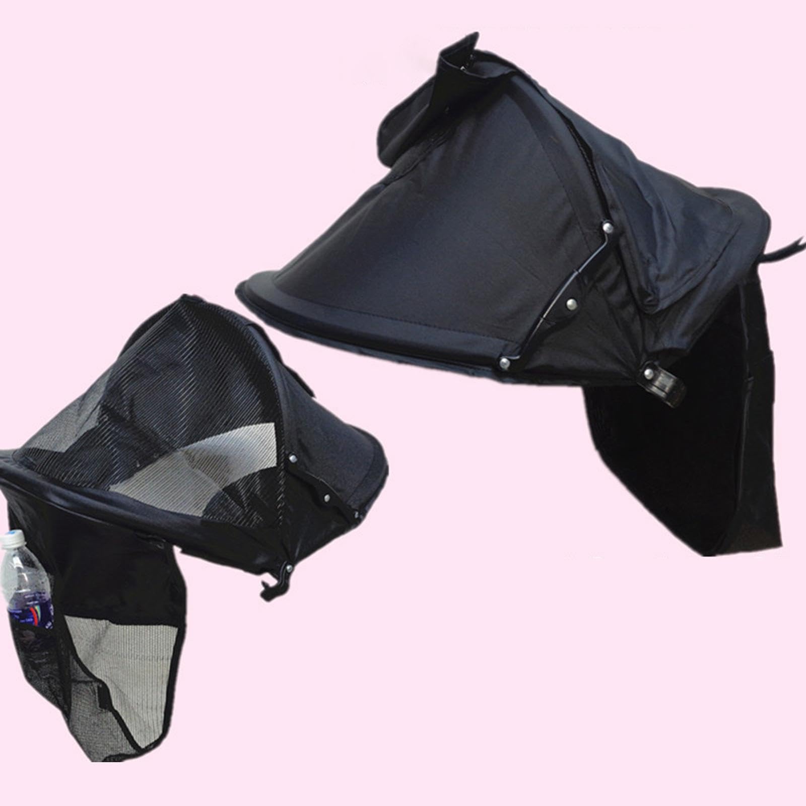 Baoblaze parasole passeggino Parabrezza traspirante Protezione solare regolabile per passeggiate all'aperto Tettuccio universale per passeggino, Parte superiore staccabile