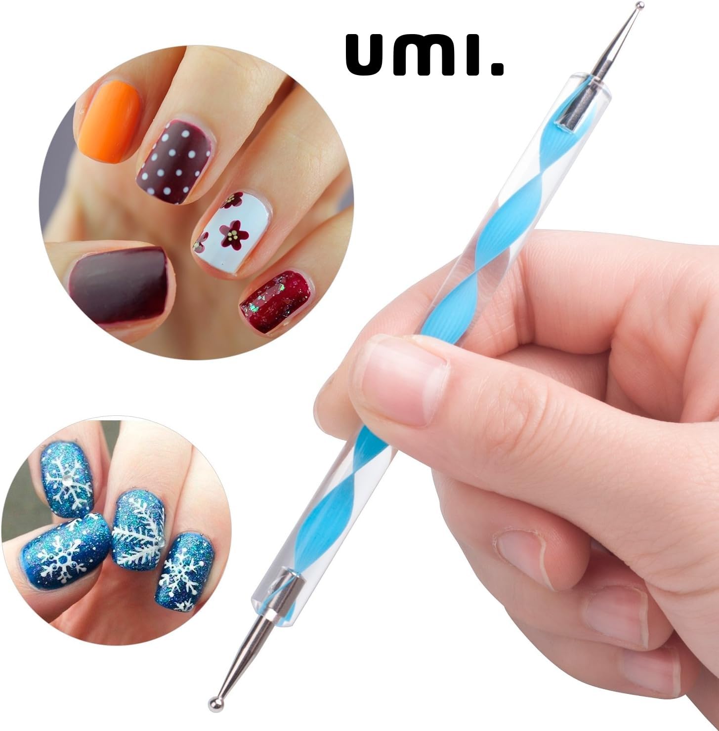 Amazon Brand β Umi 10pcs Dotting Tools Set for Nail Art, Embossing Stylus for Painting | Colorful Design Nail Dotting Tools 4
