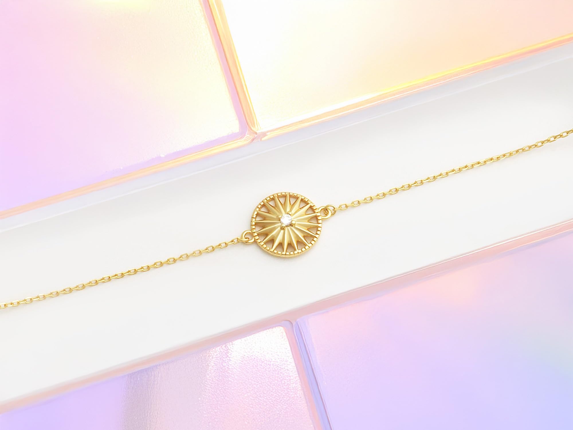 SOFIA MILANI - Bracciale Donna Argento 925 - Con Zirconi - Ciondolo Sole Cerchio