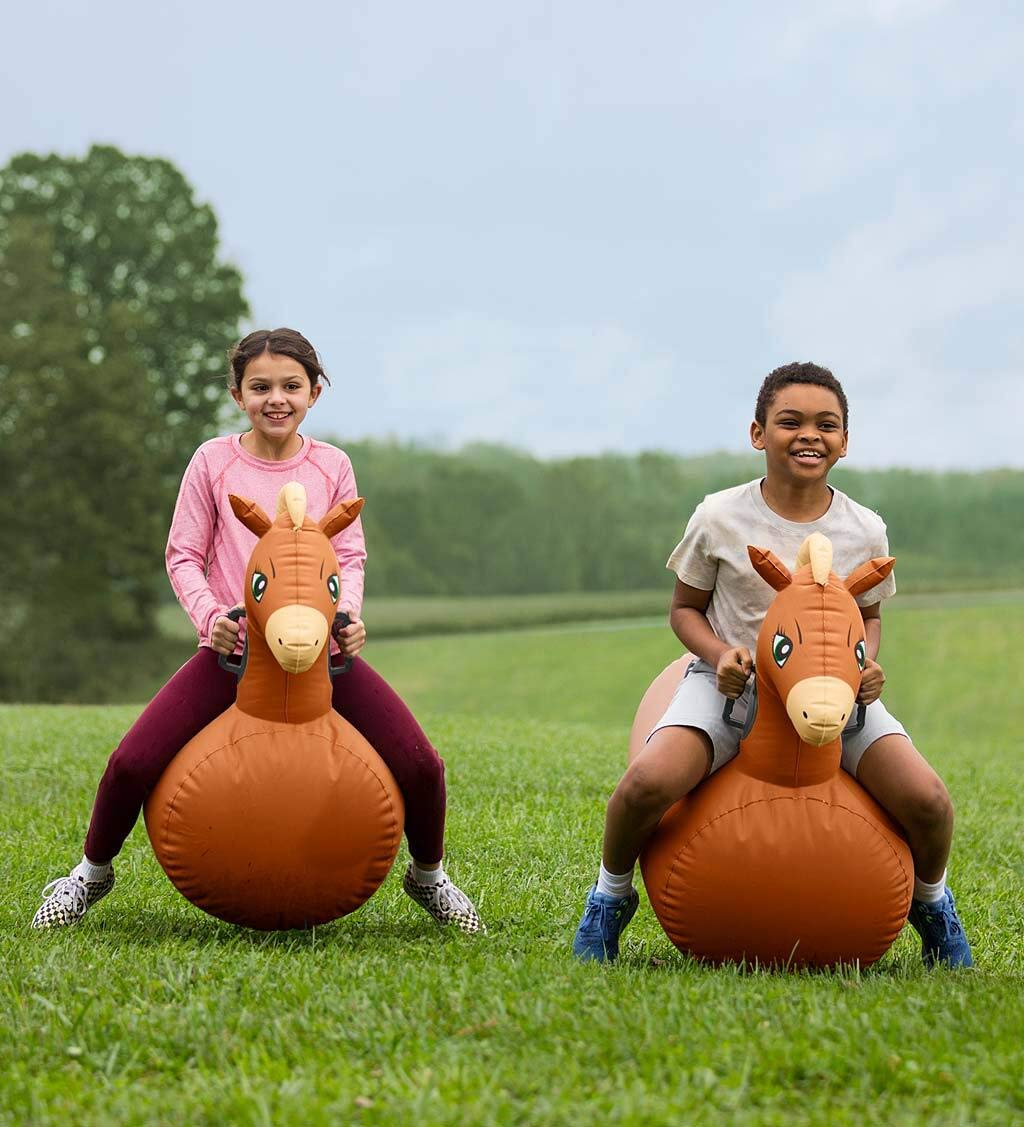 Buy HearthSong Inflatable RideOn Hop 'n Go Horses for Kids' Active