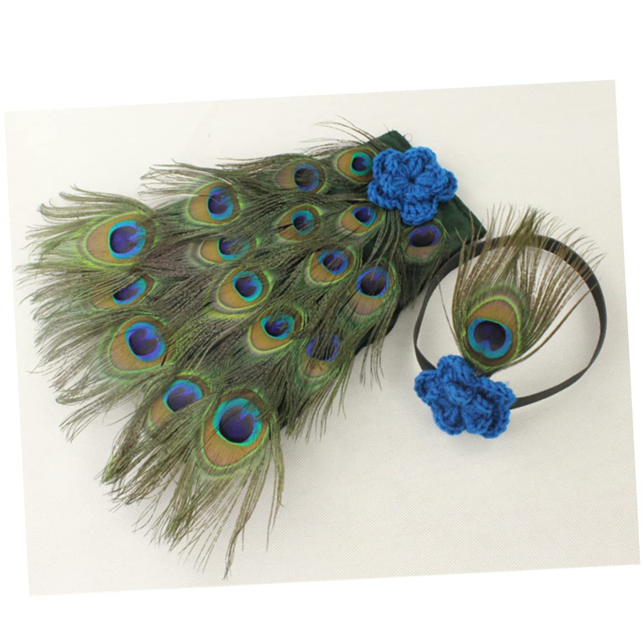 HEMOTON 3piezas Disfraz Fotográfico Infantil De Pavo Real para Recién Nacidos Ropa De Cosplay Cómoda y Atractiva para Sesiones De Fotos y Uso Diario