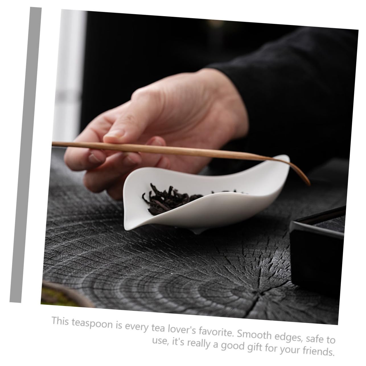 Veemoon Ceramic Tea Scoop Multi-function Kitchen Tea Spoon for Loose Tea Leaves Tea Strainer for Loose Te