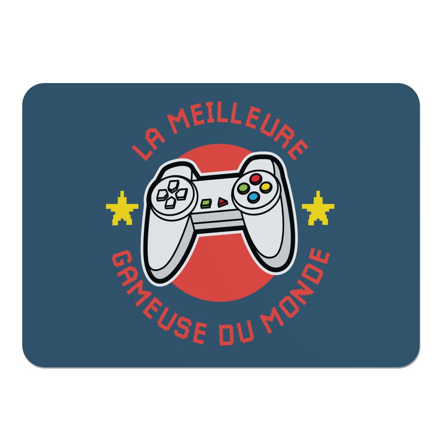 Sets de table bleu gaming lot de 4 napperons souples en liège grand format retro gamer de 39,5x28,5