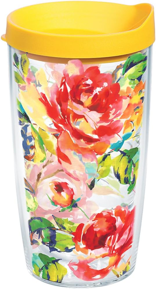 Weekly Top Sale Tervis Made in USA Double Walled Fiesta Insulated Tumbler Cup Keeps Drinks Cold & Hot, 16oz, Floral Bouquet Best Seller Tervis Made in USA Double Walled Fiesta Insulated Tumbler Cup Keeps Drinks Cold & Hot, 16oz, Floral Bouquet
