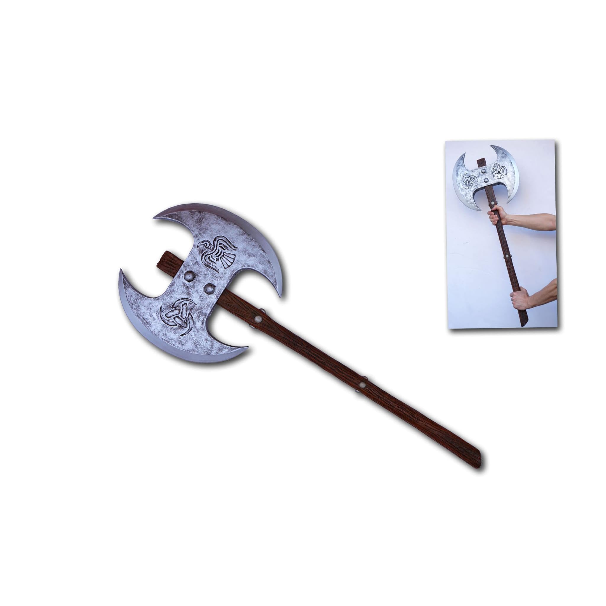Next Level Cosplay Prop Replica Viking Barbarian Double-Headed Battle Axe Foam