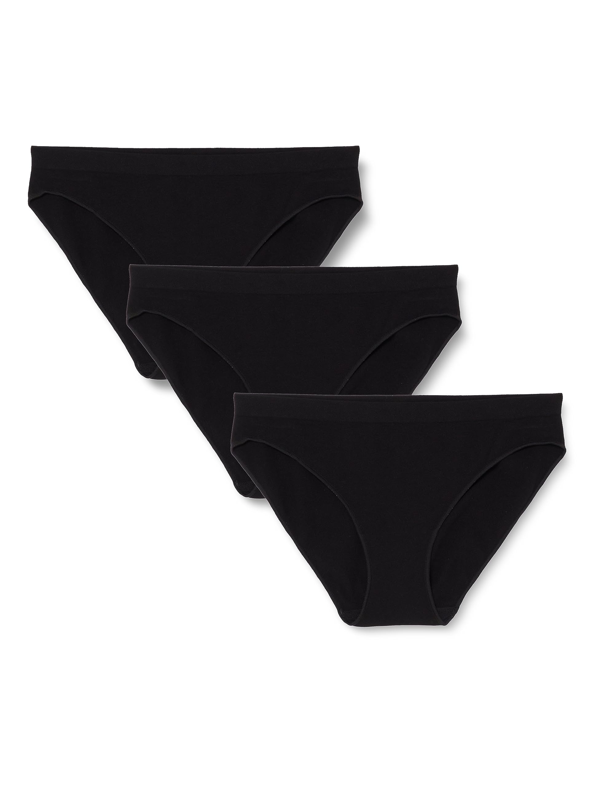 POMPEA Women's Underwear (Pack of 3), Black, S-M