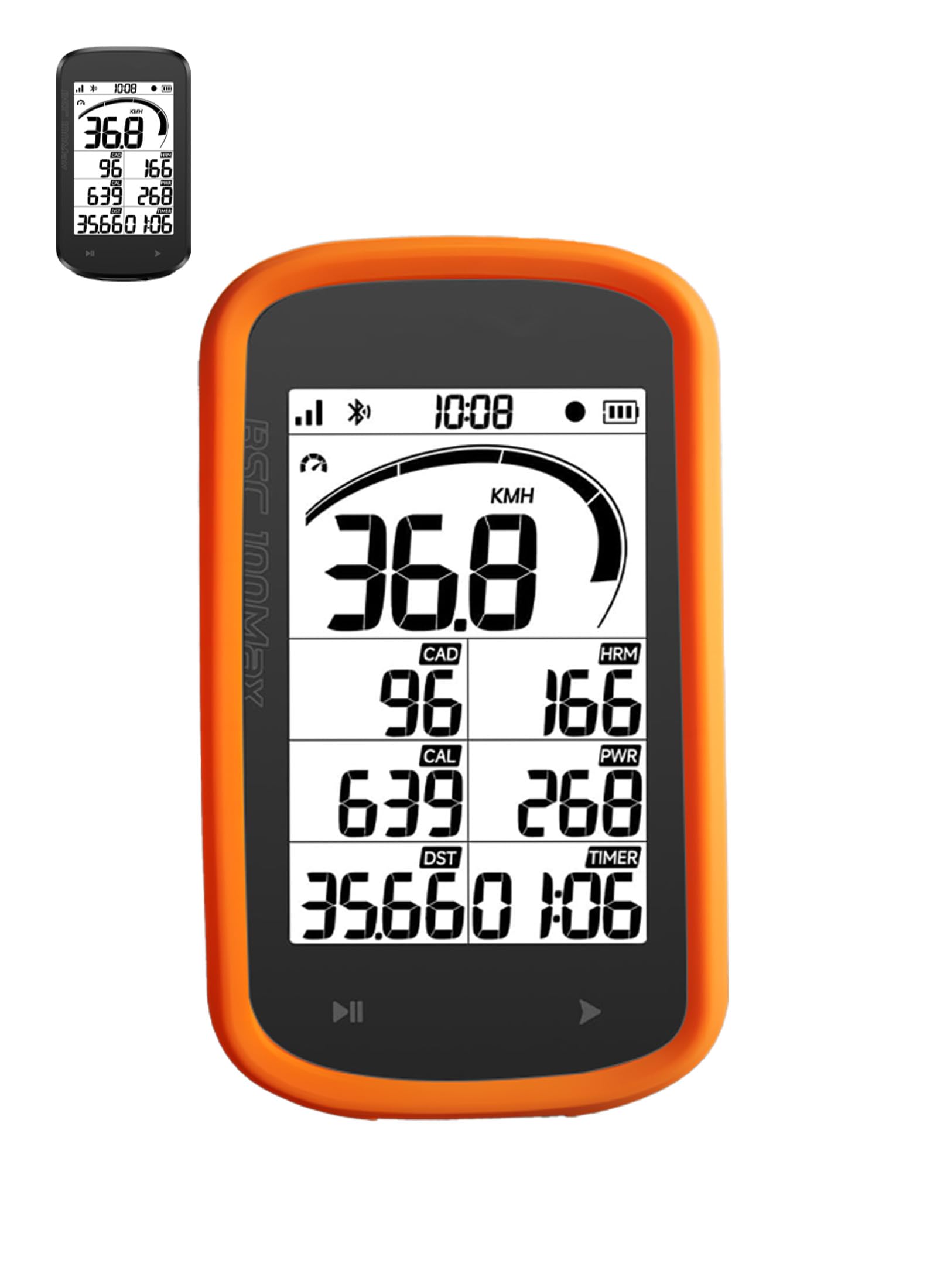 Case for iGPSPORT BSC100MAX 3" GPS Bike Computer,UYRUREL Premium Sillence Material,Shock-Absorbing and Anti Drop Protection Soft Shell,Orange.