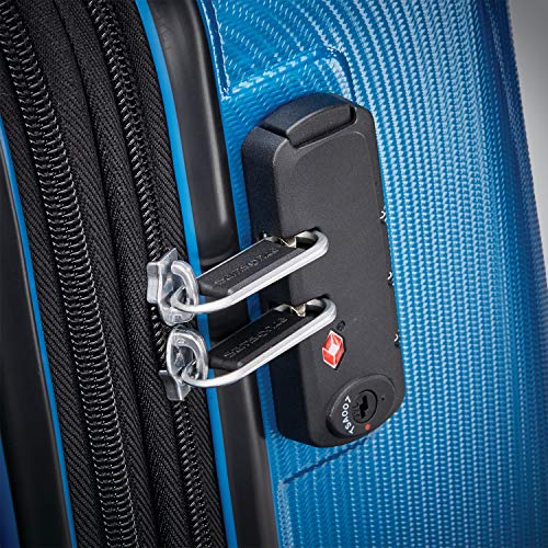 Image of Samsonite Winfield 3 DLX Spinner, Blue /Navy, 2PC SET (CO /MED), Winfield 3 Dlx Hardside Expandable Luggage With Spinners