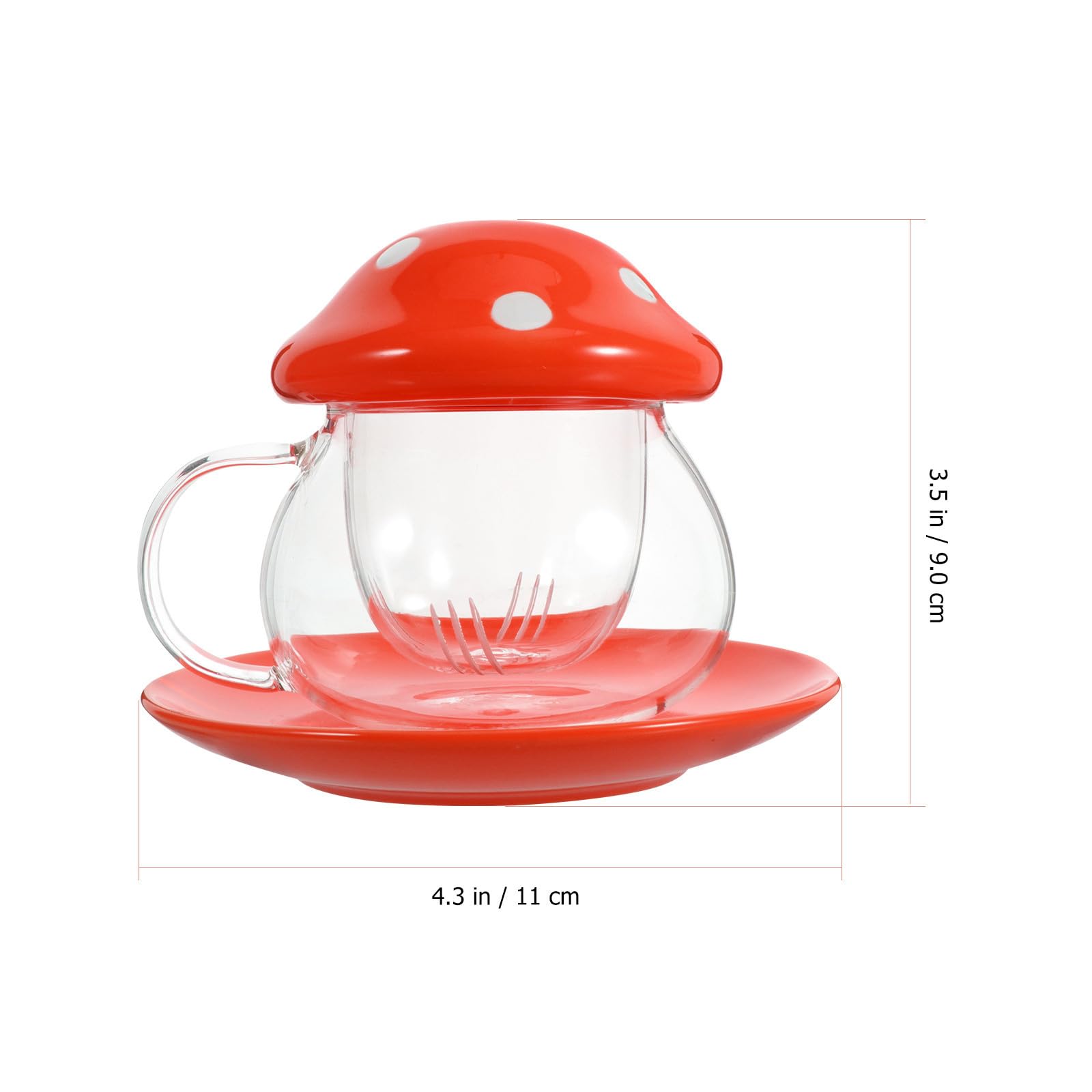BESTOYARD Taza de Té de Vidrio Infusor y Asa Ergonómica para Hogar
