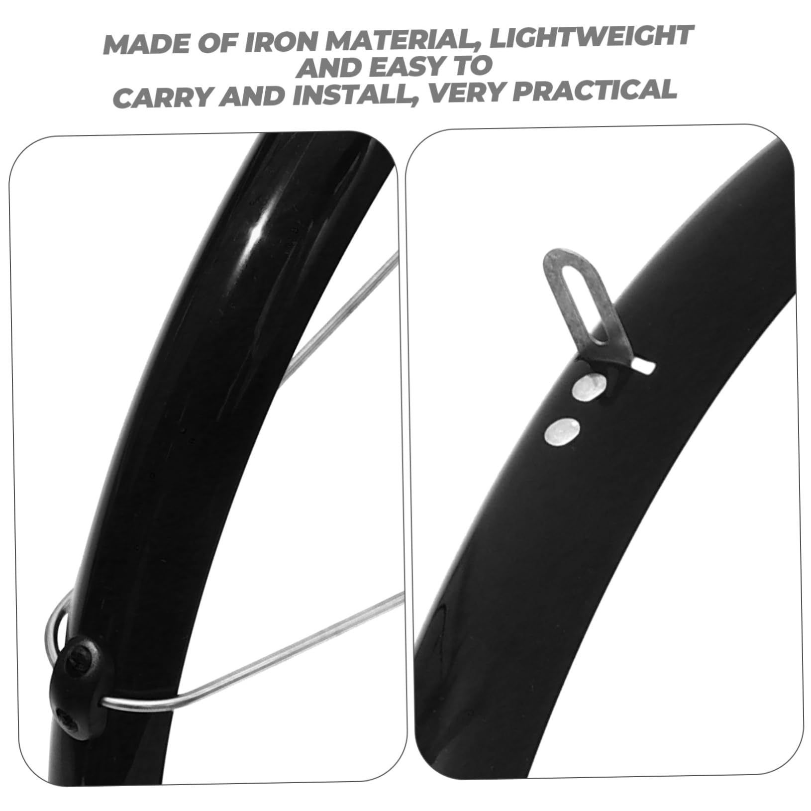 iplusmile Guardabarros para Bicicleta de Montaña 700c Negro Plástico