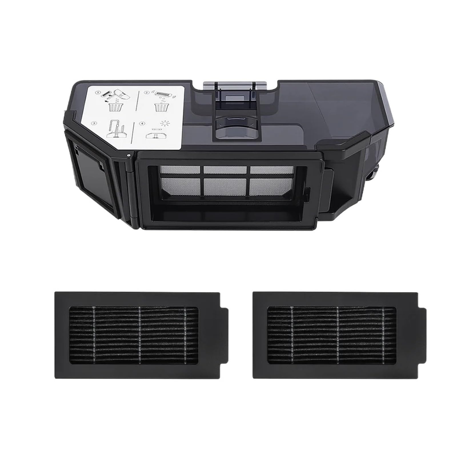 HIZON Dust Collection Bin，Compatible For Ecovacs，T50 Pro/T50 Pro Omni/T50 Omni Robot Vacuum Cleaner Part