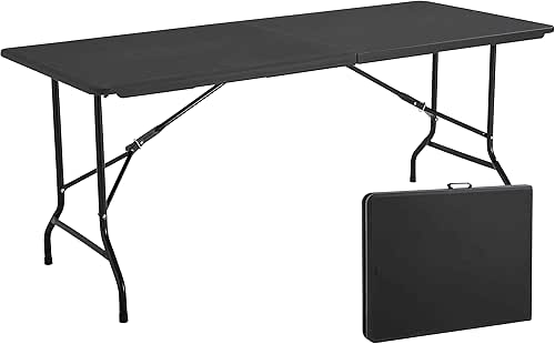 Table Pliante Noire 180 x 75 x 74 cm
