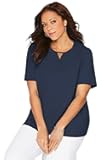 Women's Plus Size Suprema Pleat-Neck Tee