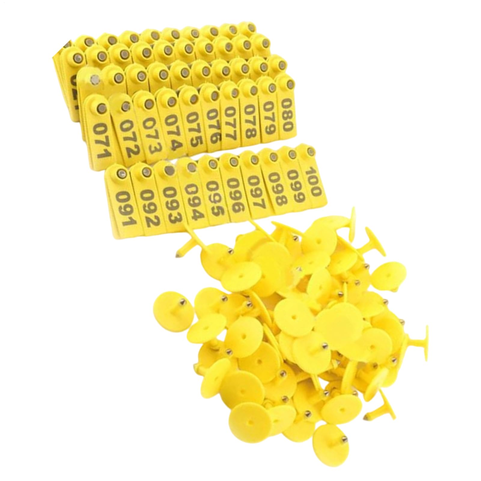 Etichette Auricolari Per Bovini - 100 Pezzi 001-100 Forniture Per Giardinaggio - Marcatori Per Orecchie Di Capre - per Pascolo Fattoria Pecore Cani Cervi Conigli Maiali Giardino Esterno
