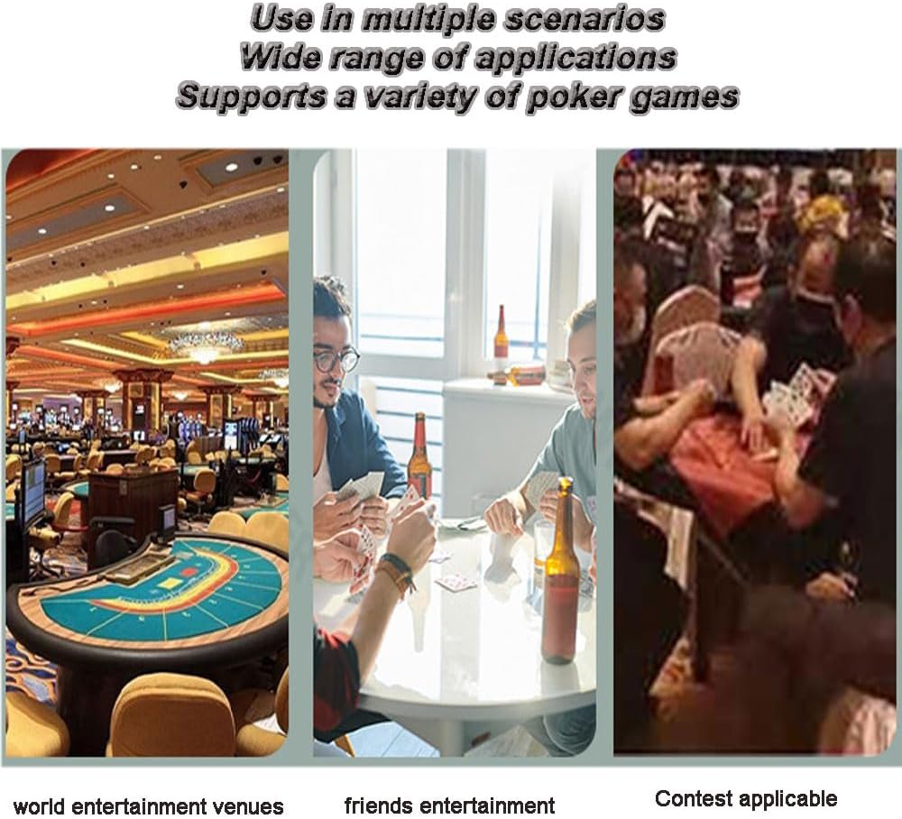 JOSBY Automatic Card Shuffler&Dealer, Multifunction Poker Card Splitting Machine, Casino Poker Card Shuffling Dealer for 8 Decks, Poker Card Splitting Machine for UNO, Texas Hold'em, Home, Blackjack