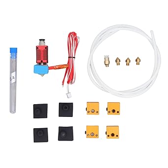 review 3D Printers Parts Upgrade Extruder, 15PCS 3D Printer Assembly Kit Brass Nozzle Aluminum Block Extrusion Head 3D Printer Accessories