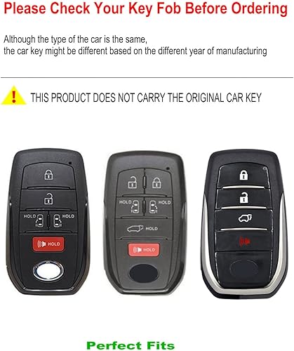 Miniatura 2 de Funda protectora para llavero de Toyota compatible con Sienna Rav4 Prime Venza Fortuner Alphard Vellfire Hilux Land Cruiser (JTYB-plateado)
