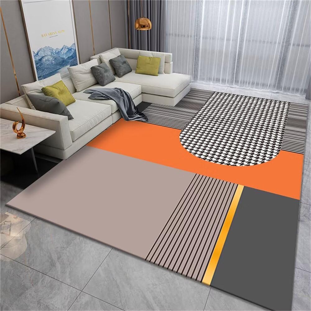 Tapis salon lavable en machine grand tapis rectangulaire 180x280cm